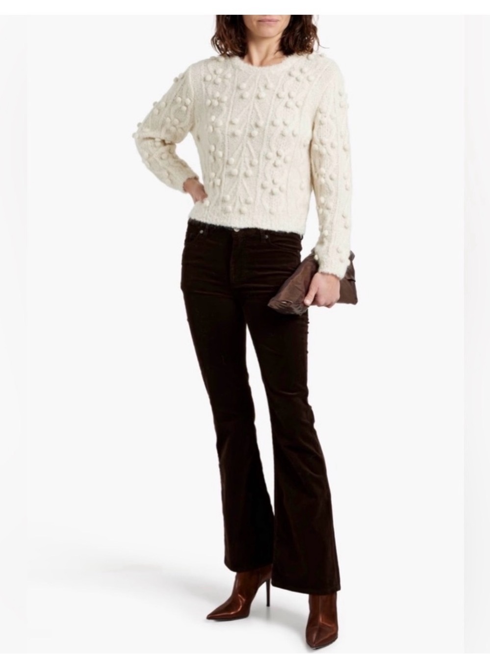 Frame Le Easy Flare brown corduroy pants